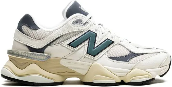 New Balance 9060 Logo Patch White Grey