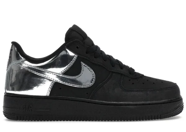 Nike airforce 1 silver metallic black all star