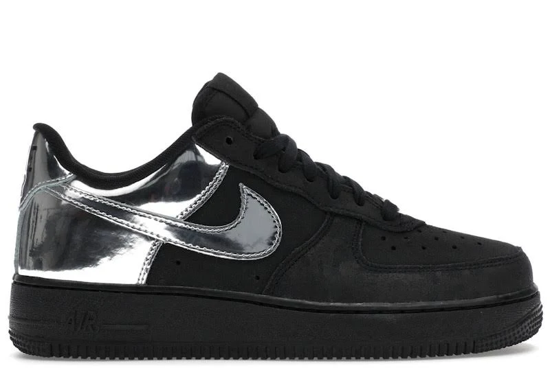 Nike airforce 1 silver metallic black all star