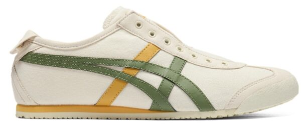 Onitsuka Tiger Mexico 66 Slip On Cream Spinach Green Yellow For Mens"