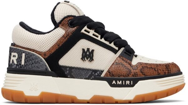 Amiri MA Beige Brown Snakeskin Sneaker