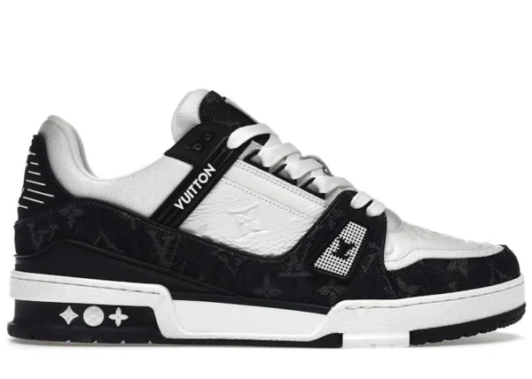 LV  Trainer Monogram White Black
