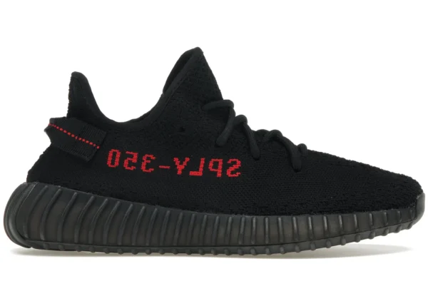 AdIdas Yeezy 350 V2 Core Black Red Semi UA 7A Quality Full Accessories (D-1801)