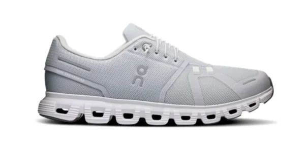 On RUNNING CLOUD 6 GLACIER WHITE GREY