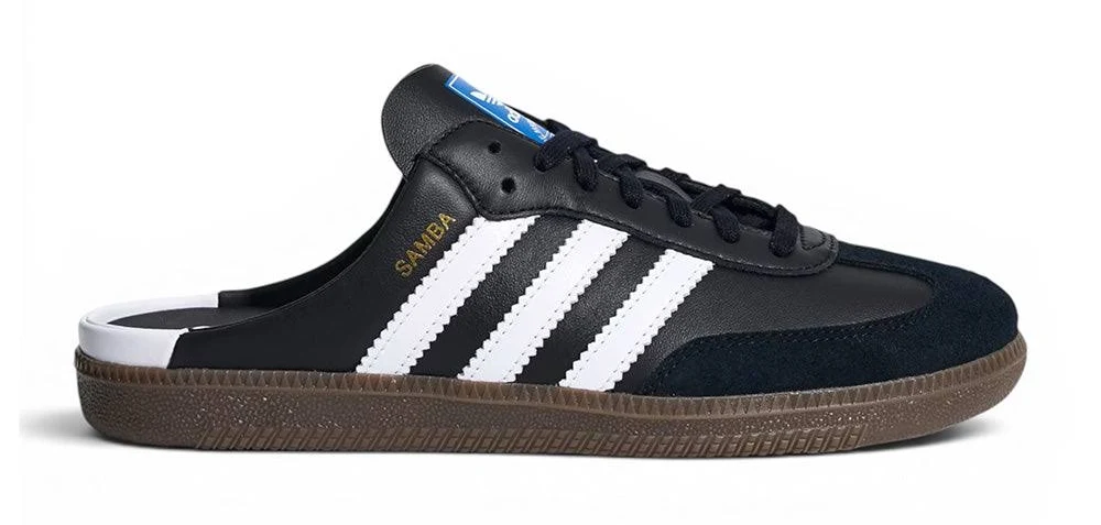 ADIDAS SAMBA MULE BLACK WHITE WOMENS