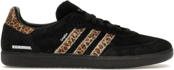 Adidas end x neighborhood x samba black leopard