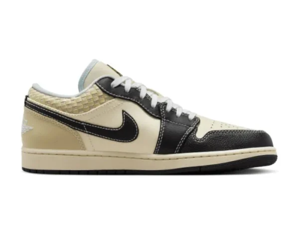-Air Jordan 1 Low SE Coconut Milk Black Muslin