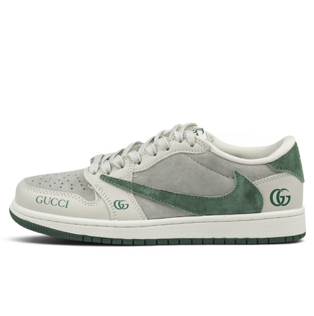 NIKE AIR JORDAN 1 X TRAVIS SCOTT GUCCI GREEN BEIGE - Image 2
