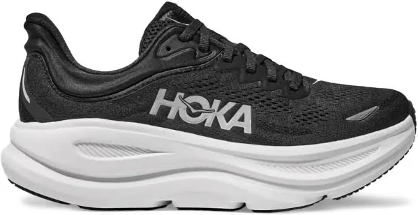 HOKA BONDI 9 BLACK WHITE