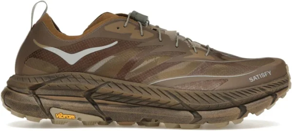 HOKA X SATISFY MAFATE SPEED 4 LIGHT RUBBER BROWN