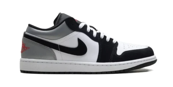 Nike Air Jordan 1 Low White Fire Red Black Matte Silver