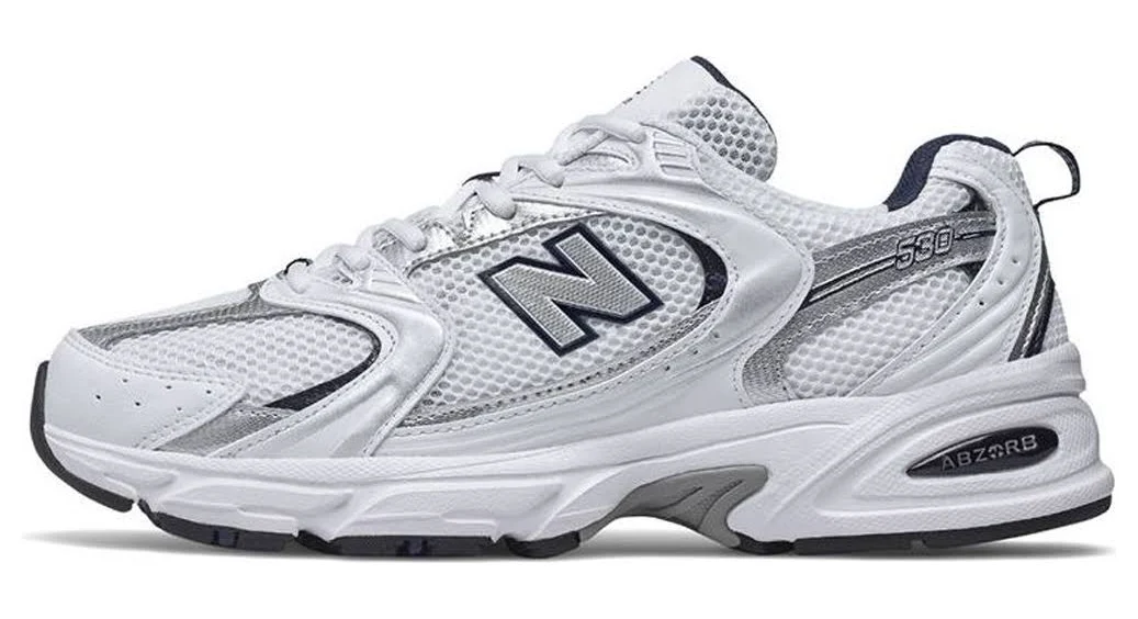 New Balnace 530 White Navy Mens - Image 2