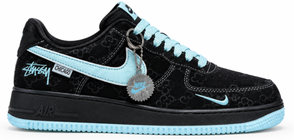 NIKE AIRFORCE 1 X GUCCI GG BLACK BLUE