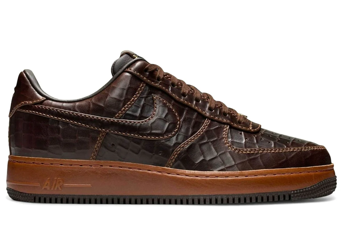NIKE AIRFORCE 1 LOW FAUNA BROWN CROC