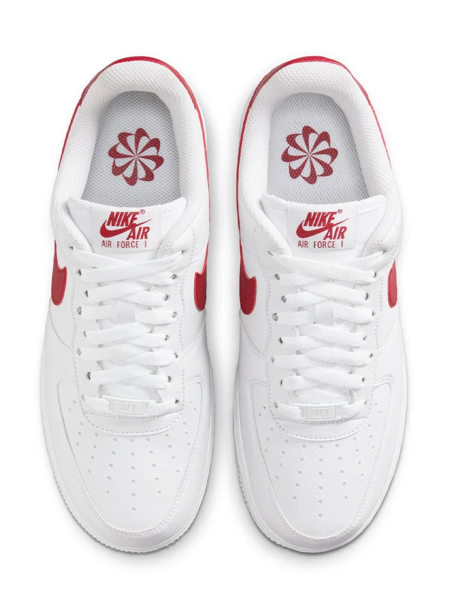 ”Nike AirForce 1 07 Trainers White Team Red” - Image 3
